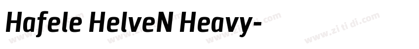 Hafele HelveN Heavy字体转换
